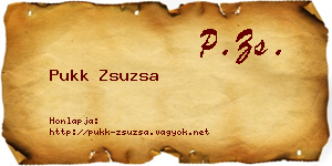 Pukk Zsuzsa névjegykártya